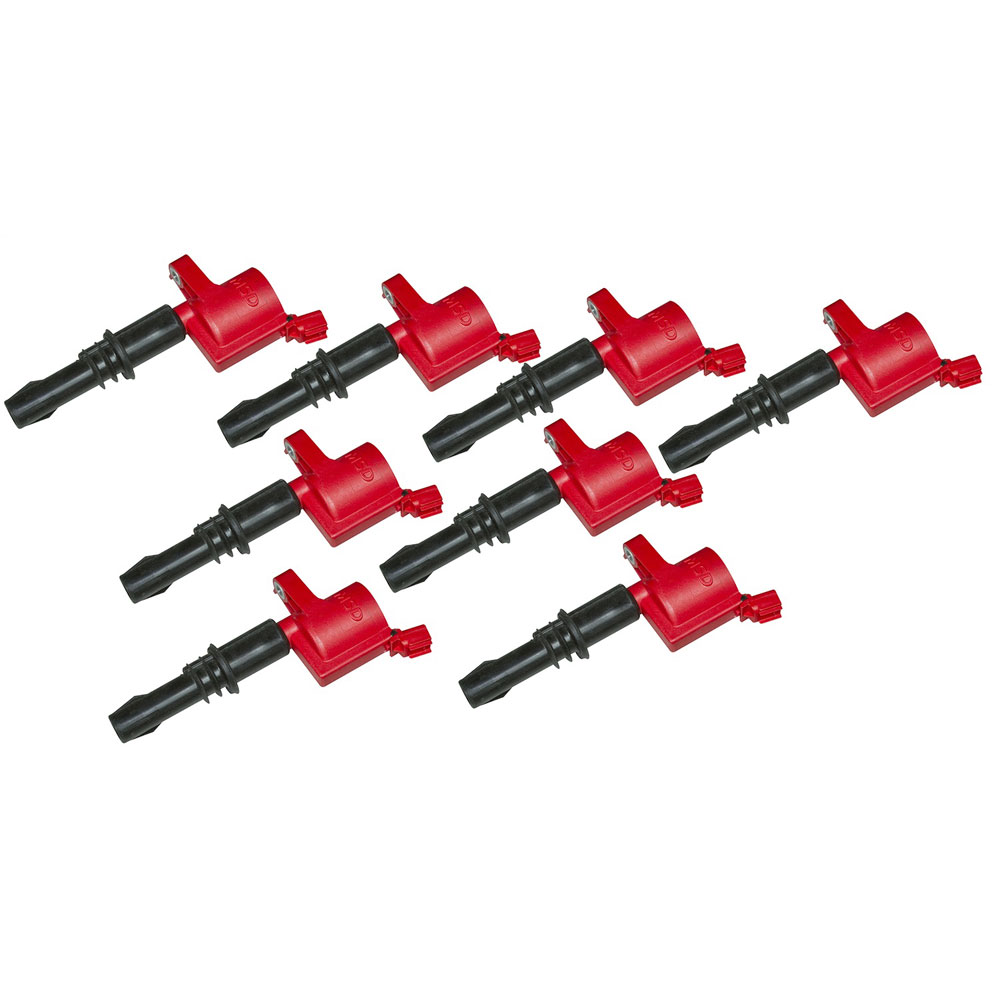 MSD Ignition Coil 82438; Blaster Coil On Plug Red Coil Pack Coil On Plug for 2005 to 2009 Ford 4.6L, 5.4L MOD 3V 