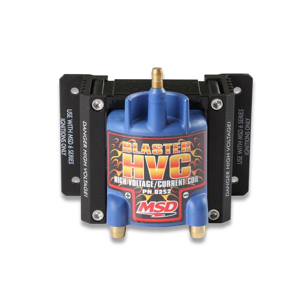 MSD Ignition Coil 8252; Blaster HVC Blue 42000 Volt E Core HEI, Male 