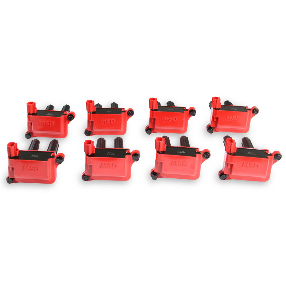 MSD Ignition Coil 82558; Red Coil Pack HEI, Male for Chrysler 6.1L HEMI 