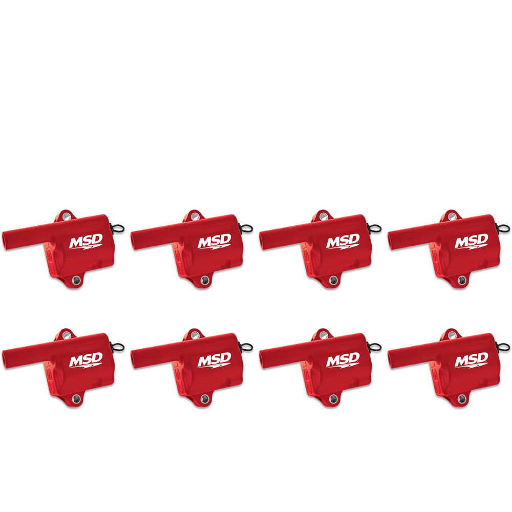 MSD Ignition Coil 82868; Red 44000 Volt Coil Pack Points, Socket for Chevy Truck LQ 