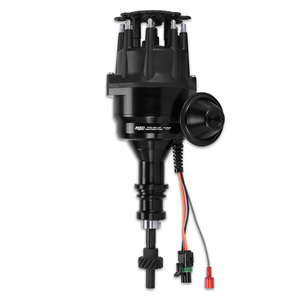 MSD Distributor 83523; Pro Billet Ready To Run Vacuum, Mechanical Magnetic for 1963 to 2001 Ford 221 to 302 