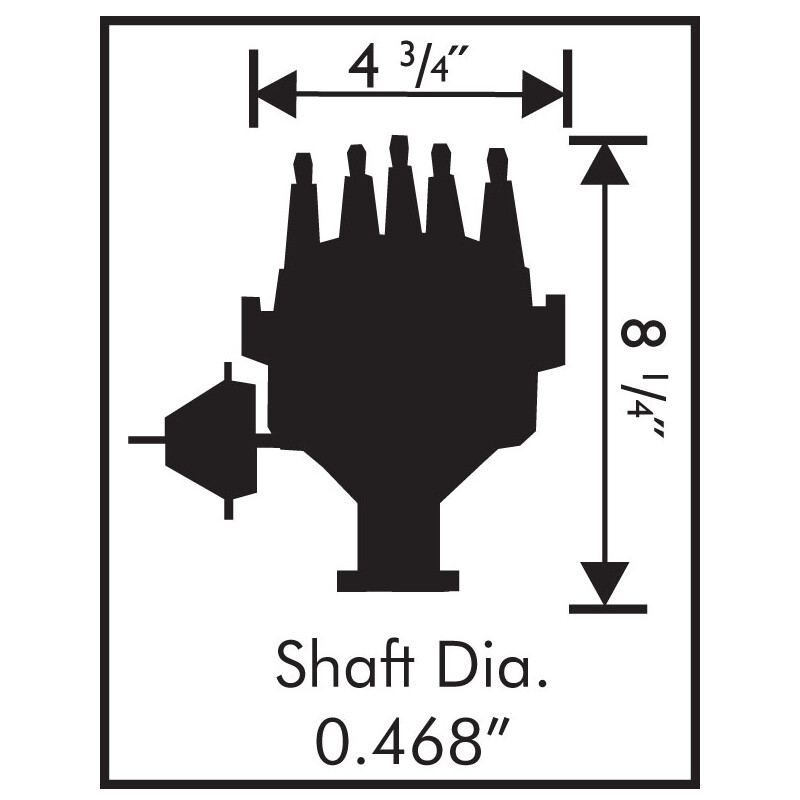 MSD Distributor 8352; Pro Billet Vacuum, Mechanical Magnetic for Ford 221 to 302 