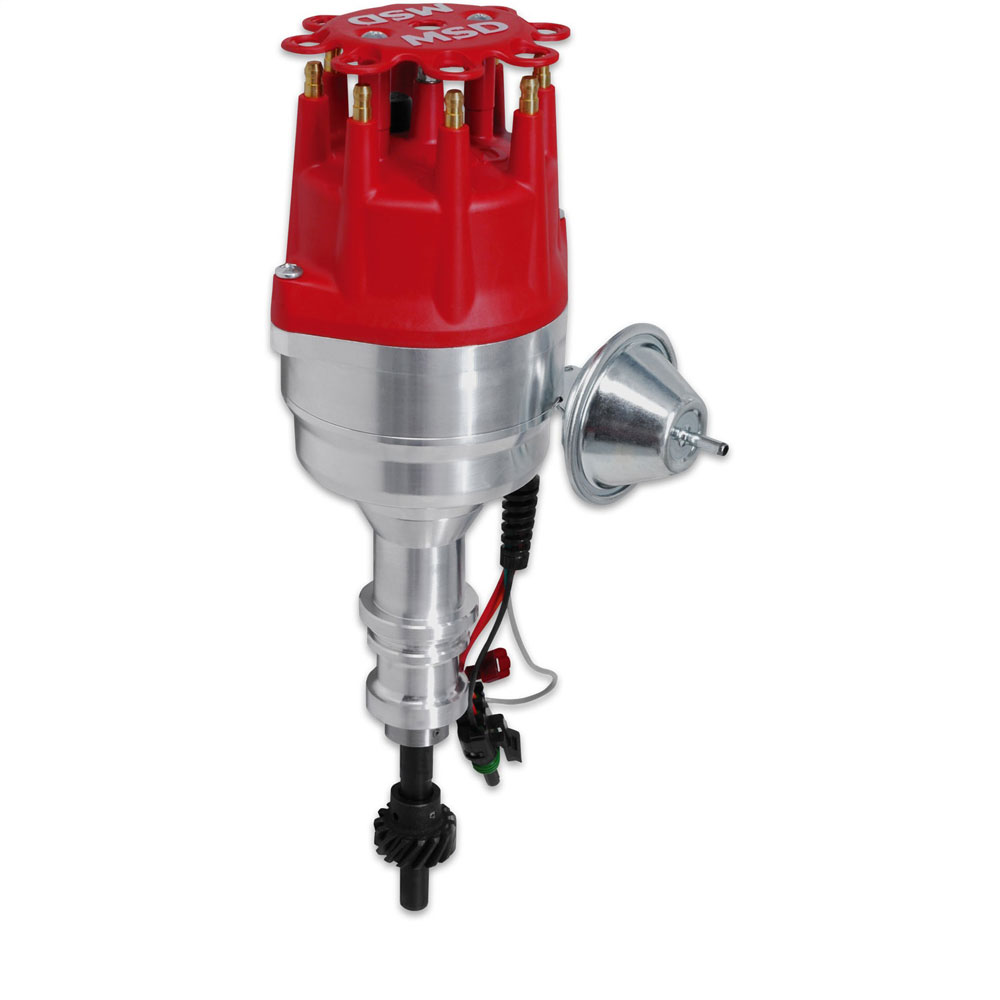 MSD Distributor 8352; Pro Billet Vacuum, Mechanical Magnetic for Ford 221 to 302 