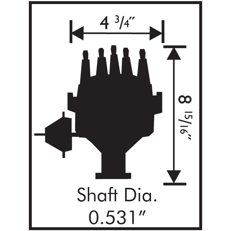 MSD Distributor 8354; Pro Billet Vacuum, Mechanical Magnetic for Ford 351W 