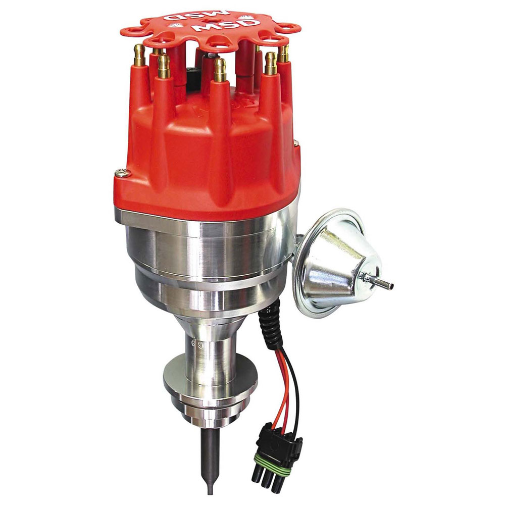 MSD Distributor 8387; Pro Billet, Ready to Run Vacuum, Mechanical Magnetic for Chrysler 413 to 440 RB, 426 HEMI 