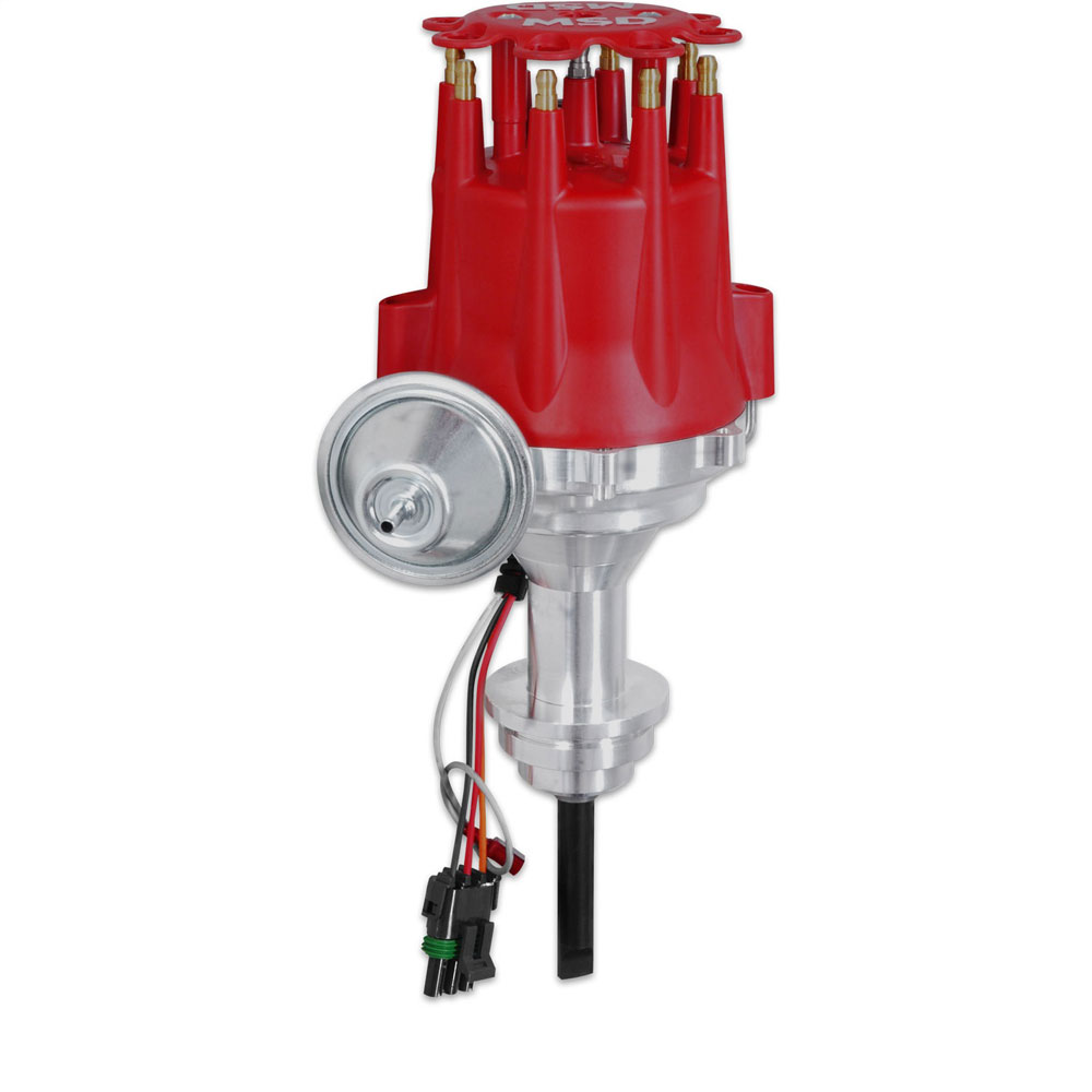 MSD Distributor 8388; Ready to Run Vacuum, Mechanical Magnetic for Chrysler 273 to 360 LA 