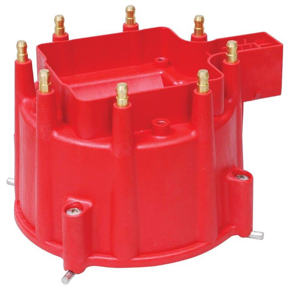 MSD Distributor Cap 8411; Red HEI/Male for GM V8 