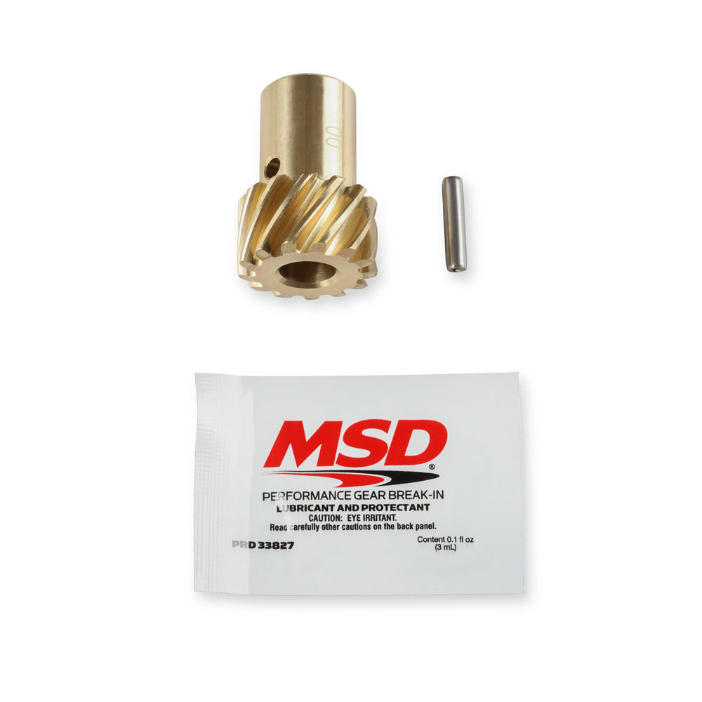MSD Distributor Gear 8471; Bronze 0.500 in. for Chevy 262 to 400, 396 to 454 