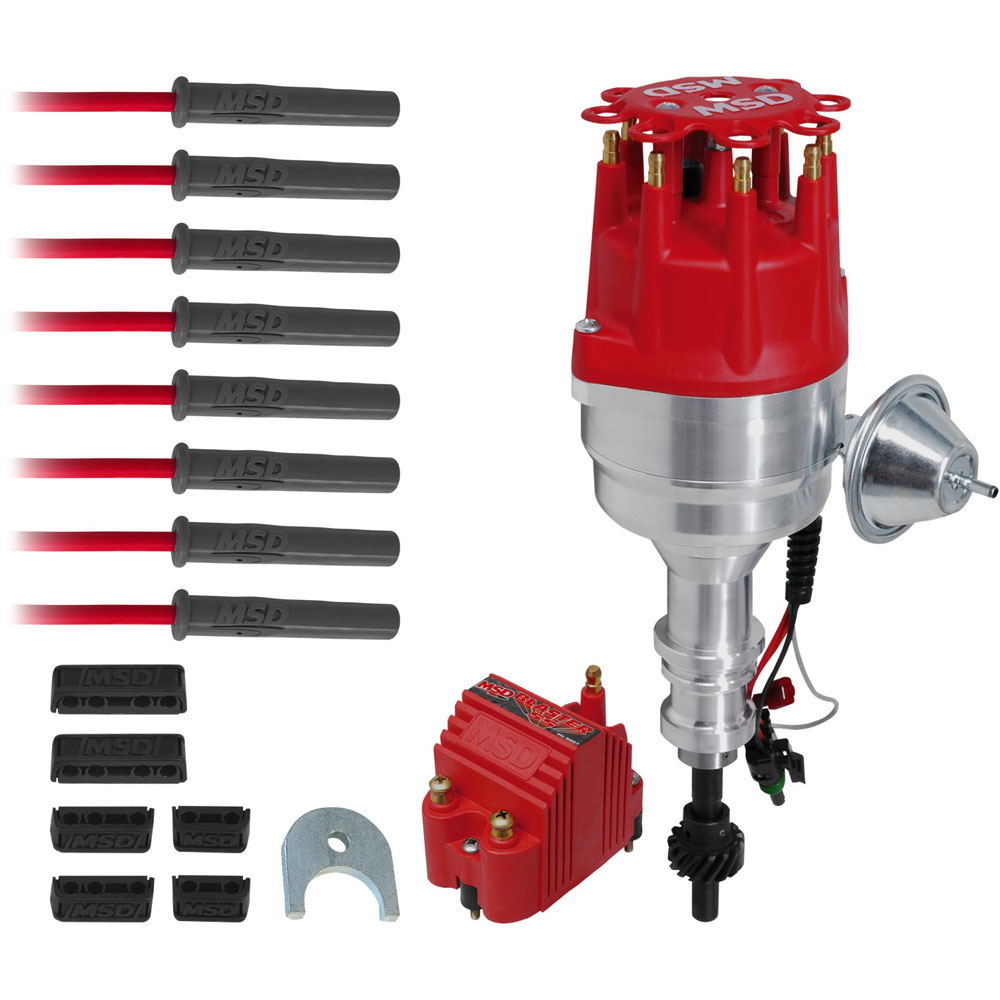 Photo for MSD Ignition Kit 84746; Ready to Run Pro Billet Vacuum and Mechanical Advance for Ford 351W