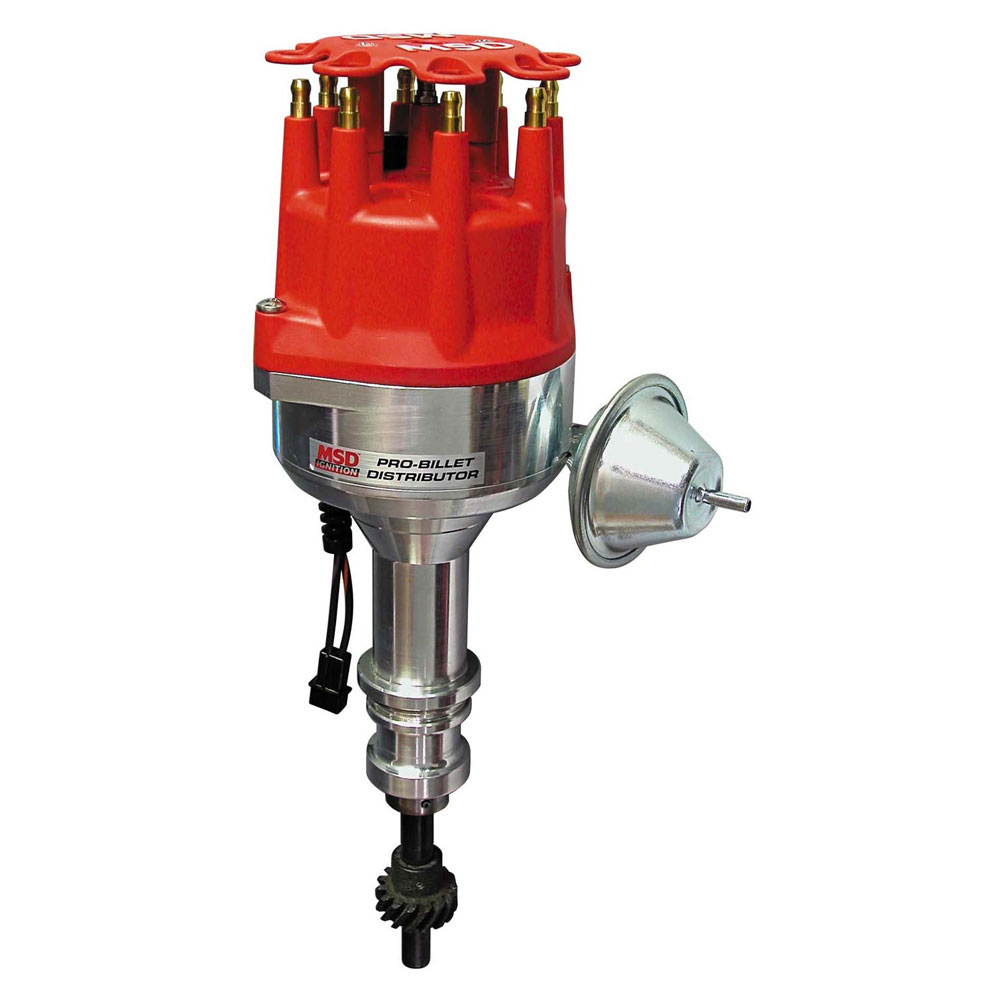 MSD Distributor 8479; Pro Billet Street Vacuum, Mechanical Magnetic for Ford 221 to 302 