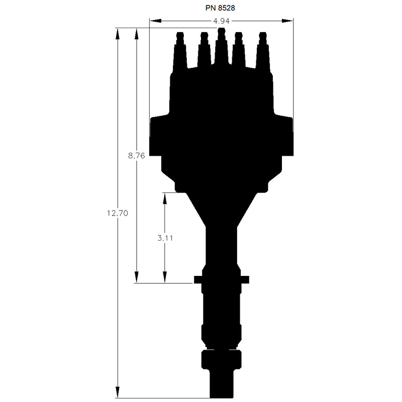 MSD Distributor 8528; Pro Billet Ready to Run Vacuum, Mechanical Magnetic for Pontiac 326 to 455 