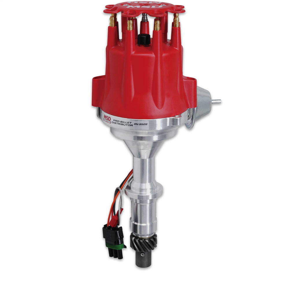 MSD Distributor 8528; Pro Billet Ready to Run Vacuum, Mechanical Magnetic for Pontiac 326 to 455 