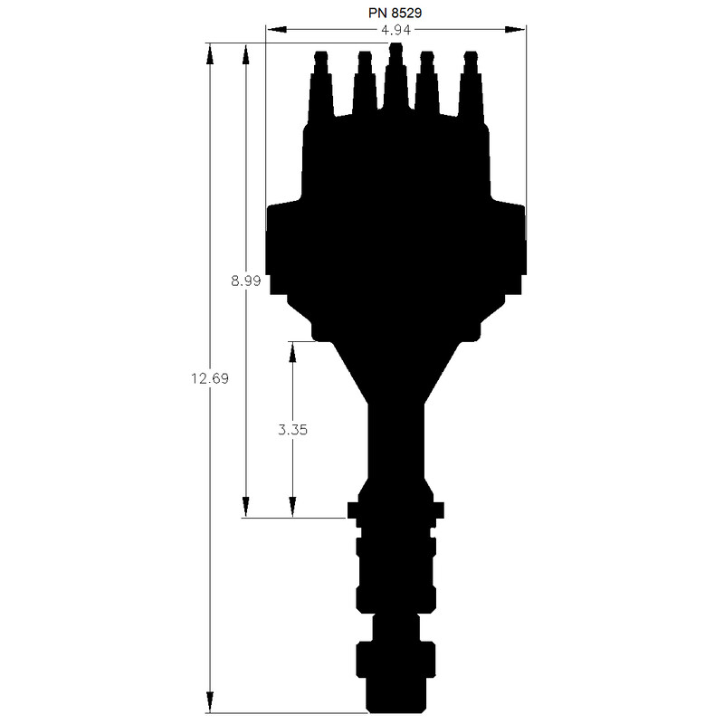 MSD Distributor 8529; Ready to Run Vacuum, Mechanical Magnetic for Oldsmobile 260 to 455 