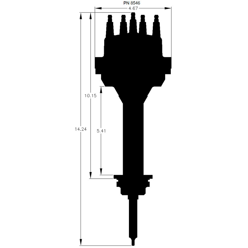 MSD Distributor 8546; Pro Billet Mechanical Magnetic for Chrysler 413 to 440 RB, 426 HEMI 