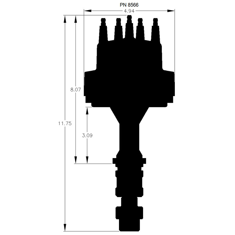 MSD Distributor 8566; Pro Billet Mechanical Magnetic for Oldsmobile 260 to 455 