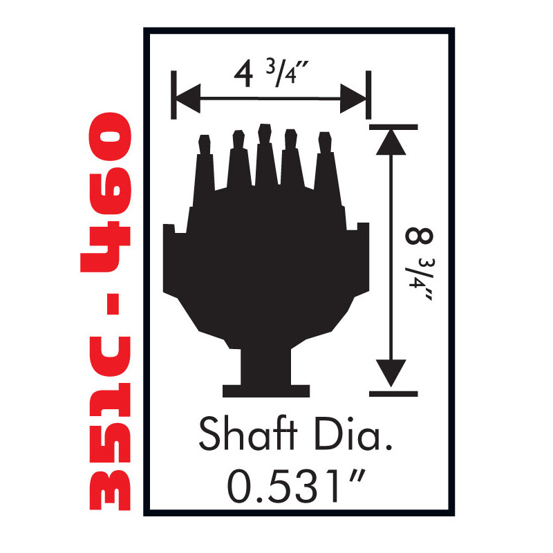 MSD Distributor 8577; Pro Billet Mechanical Magnetic for Ford 351C, 351M, 400, 429, 460 
