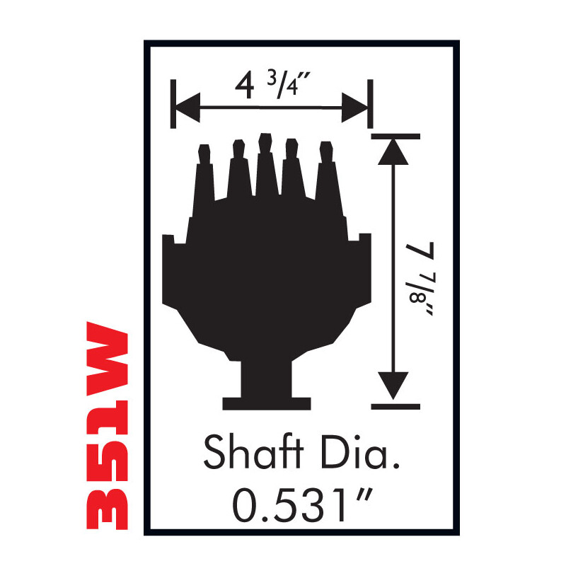 MSD Distributor 8578; Pro Billet Mechanical Magnetic for Ford 351W 