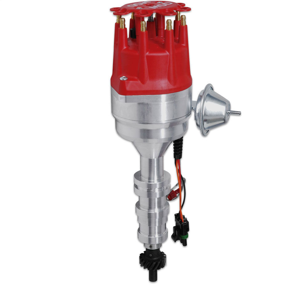 MSD Distributor 8595; Pro Billet Ready to Run Vacuum, Mechanical Magnetic for Ford 332 to 428 FE 