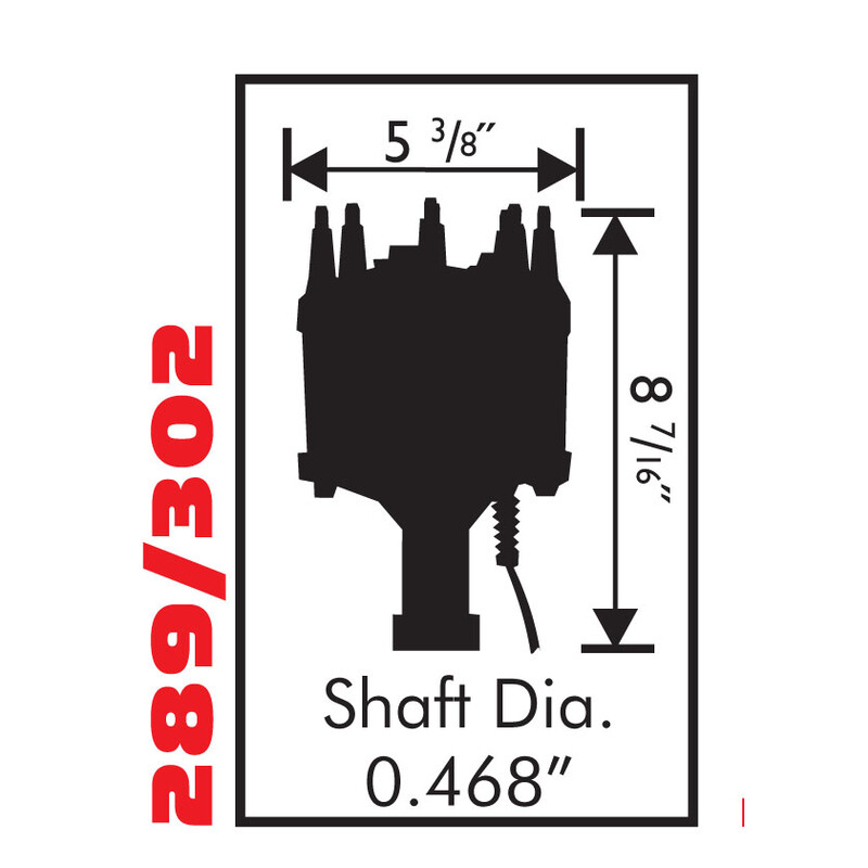MSD Distributor 8598; Pro Billet Mechanical Magnetic for Ford 221, 255, 260, 289, 302 