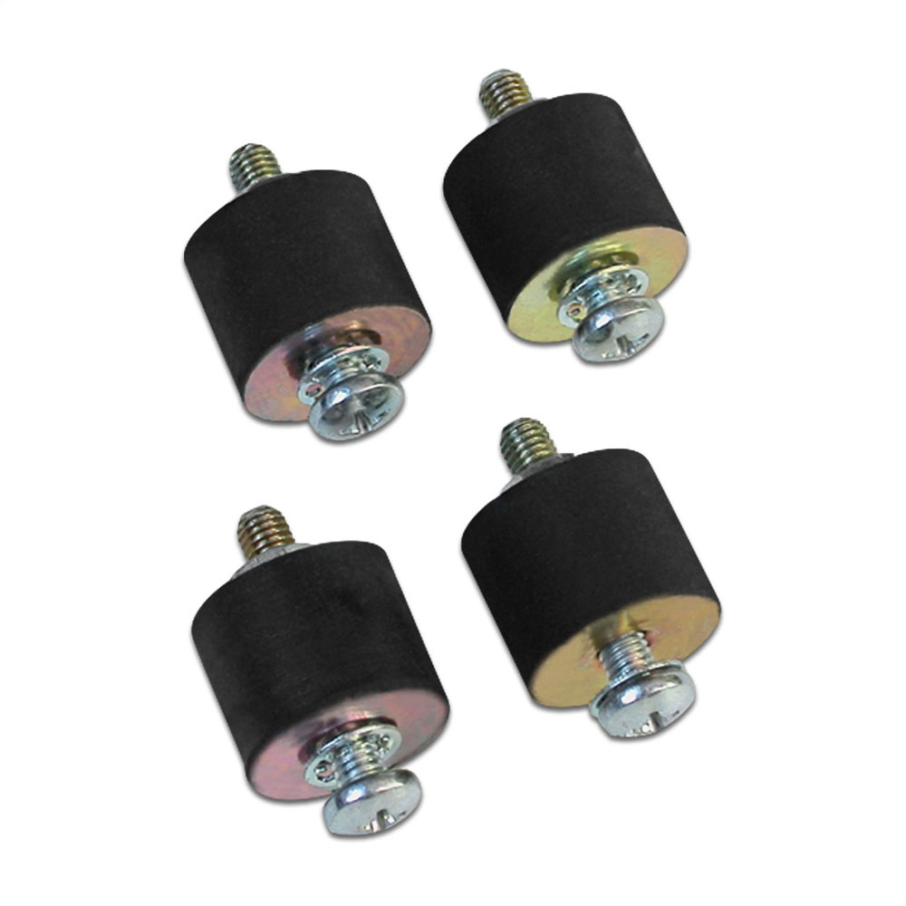 MSD Ignition Control Box Mount 8823; Vibration Mounts Black Rubber 