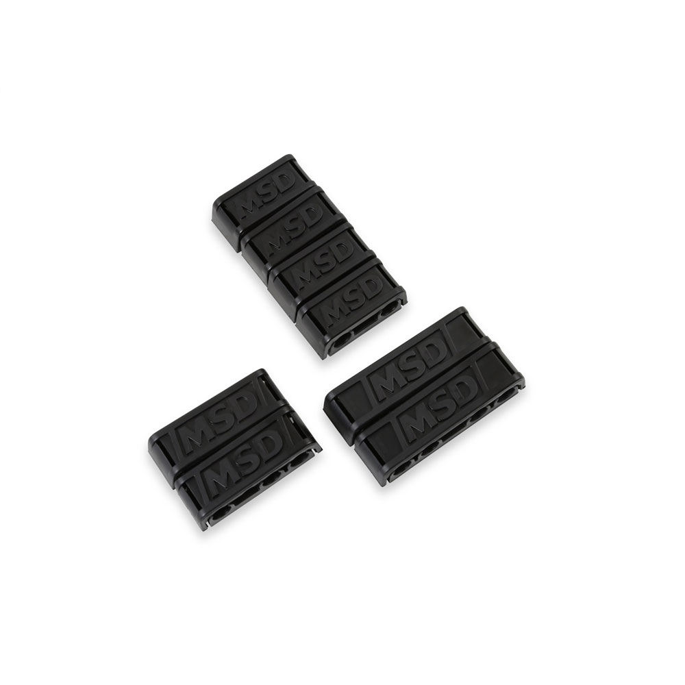 MSD Spark Plug Wire Holder 8843; Wire Seperators 8.500 mm Clip On Black Plastic 
