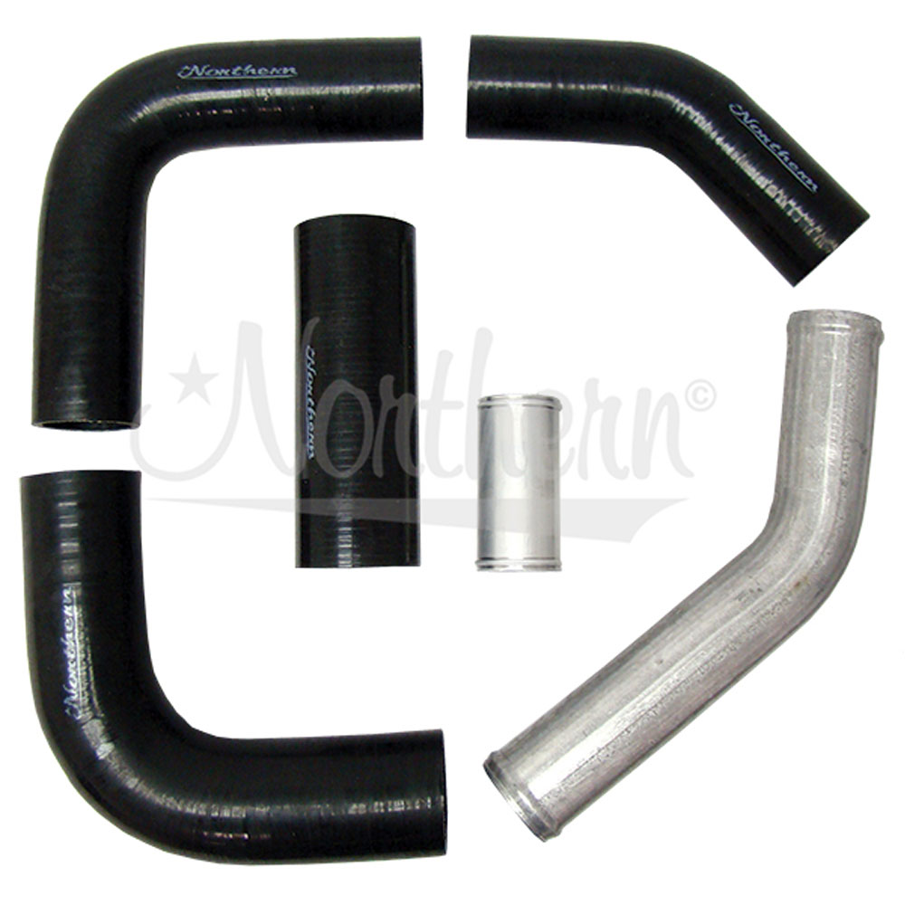 Photo for Northern Radiator Radiator Coolant Hose Z71051; Radiator Hose Kit 1 1/2, 1 3/4 in. 90 deg. 5.000 in. legs, 45 deg. 4.000 in. legs, Straight 6.000 in. (Silicone)
Straight 3.000 in., 45 deg. 7.000 and 4.000 in. legs (Steel) Black, Natural Silicone, Steel