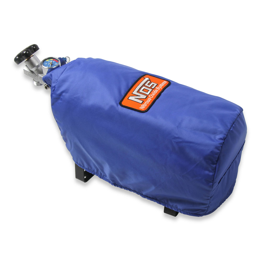 NOS Nitrous Oxide Bottle Blanket 14165NOS; Bottle Blanket Blue with NOS Patch Nylon 7.000 in. 10 lbs. 