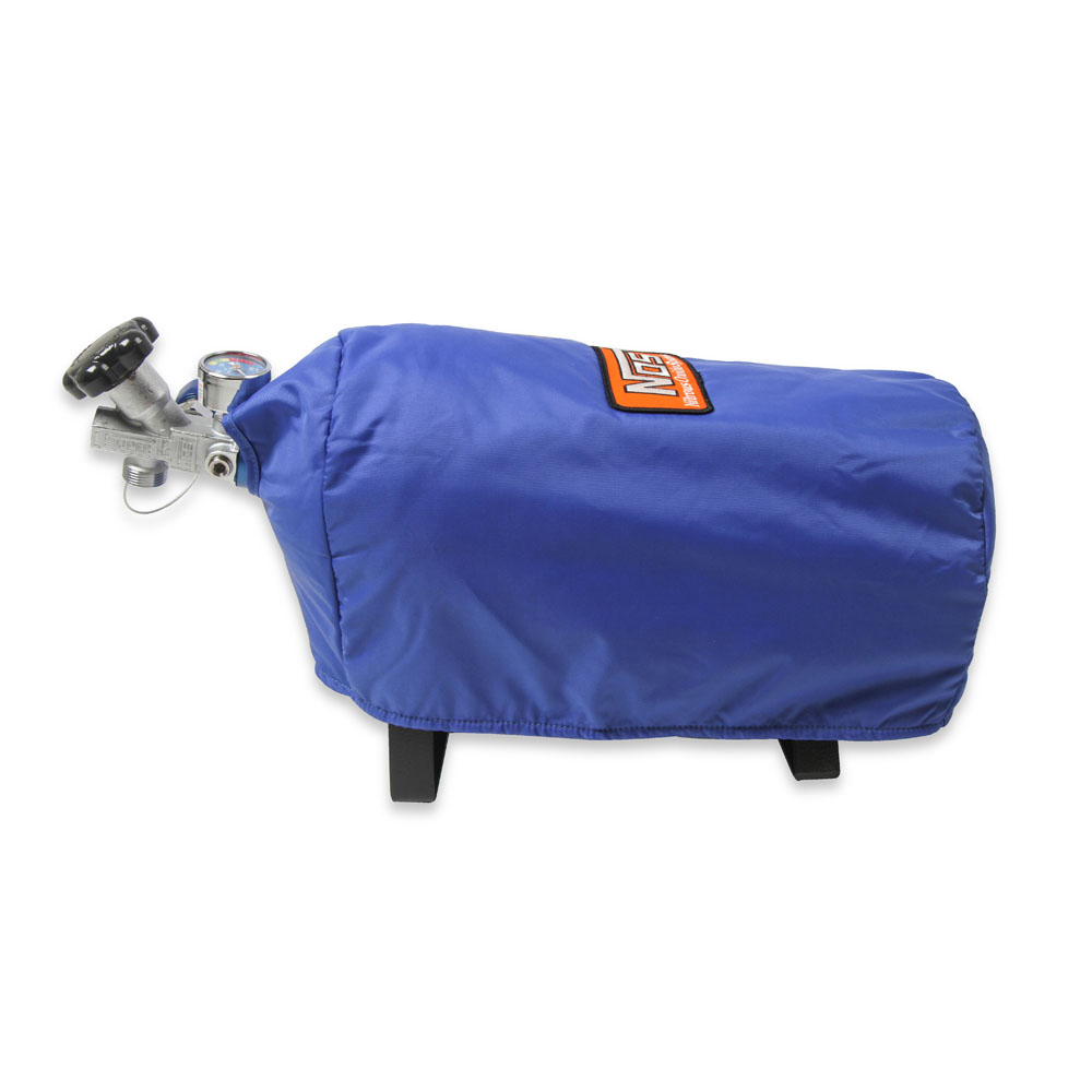 NOS Nitrous Oxide Bottle Blanket 14165NOS; Bottle Blanket Blue with NOS Patch Nylon 7.000 in. 10 lbs. 