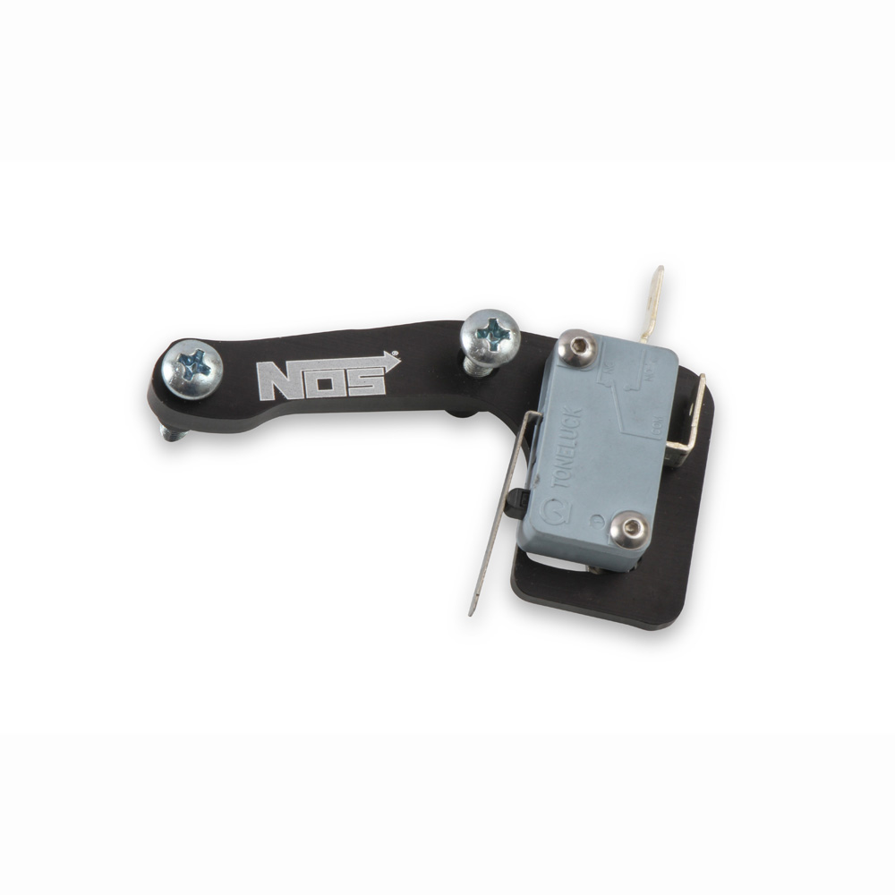 NOS Nitrous Oxide Micro Switch Bracket 16512NOS; Black Anodized Billet Aluminum Straight 1 Switch 