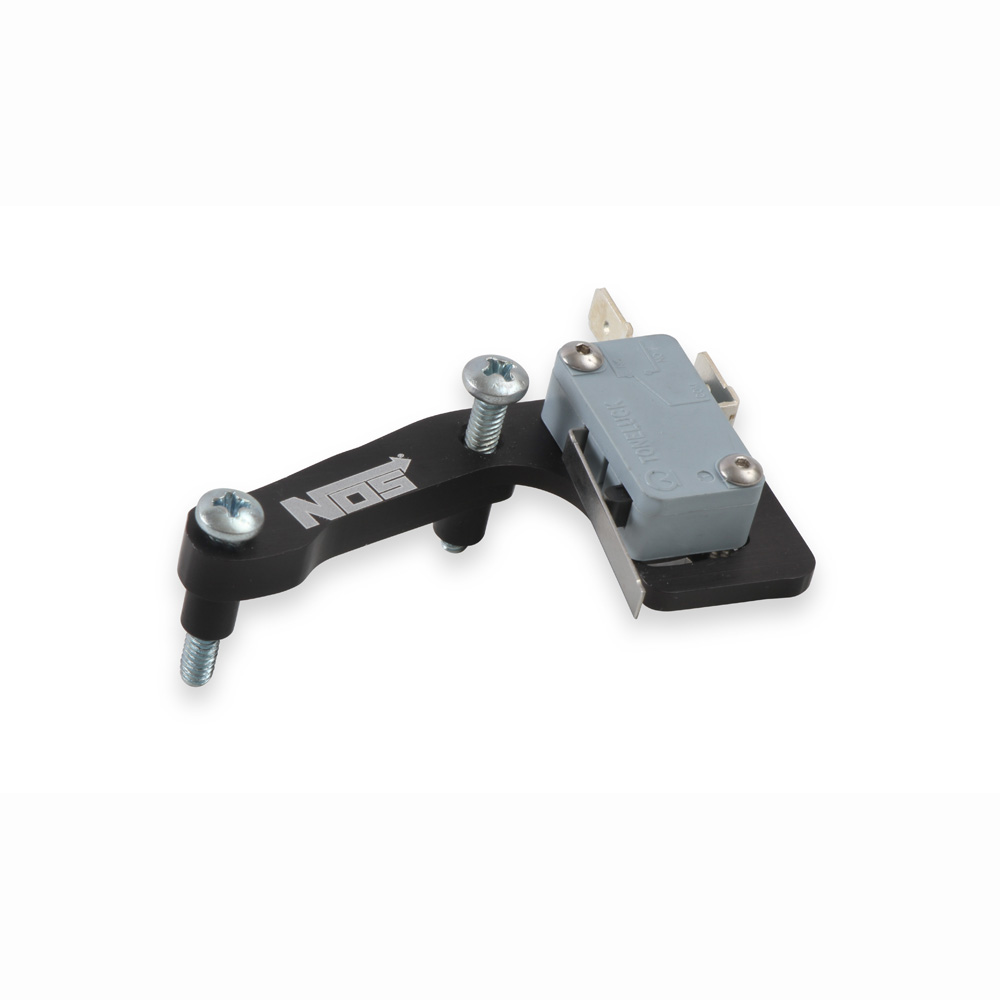 NOS Nitrous Oxide Micro Switch Bracket 16512NOS; Black Anodized Billet Aluminum Straight 1 Switch 