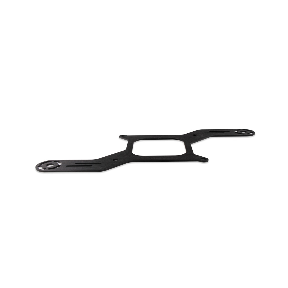 NOS Nitrous Oxide Solenoid Mounting Bracket 16527NOS; Black Anodized Billet Aluminum Straight 2 Solenoid 