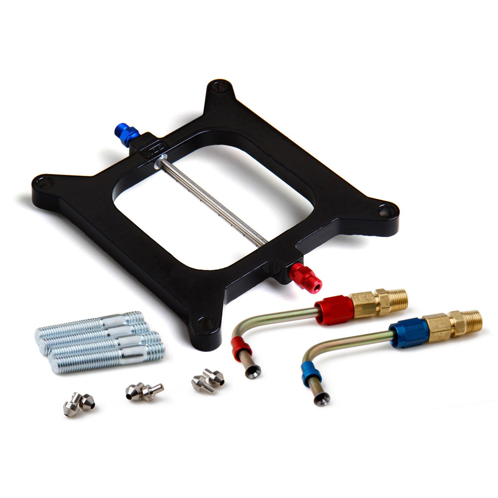 Nitrous Oxide System (NOS) Nitrous Oxide Plate 12530NOS; 150 HP Spray Bar Plate 0.500 in. Black Aluminum 4150 Square Bore 