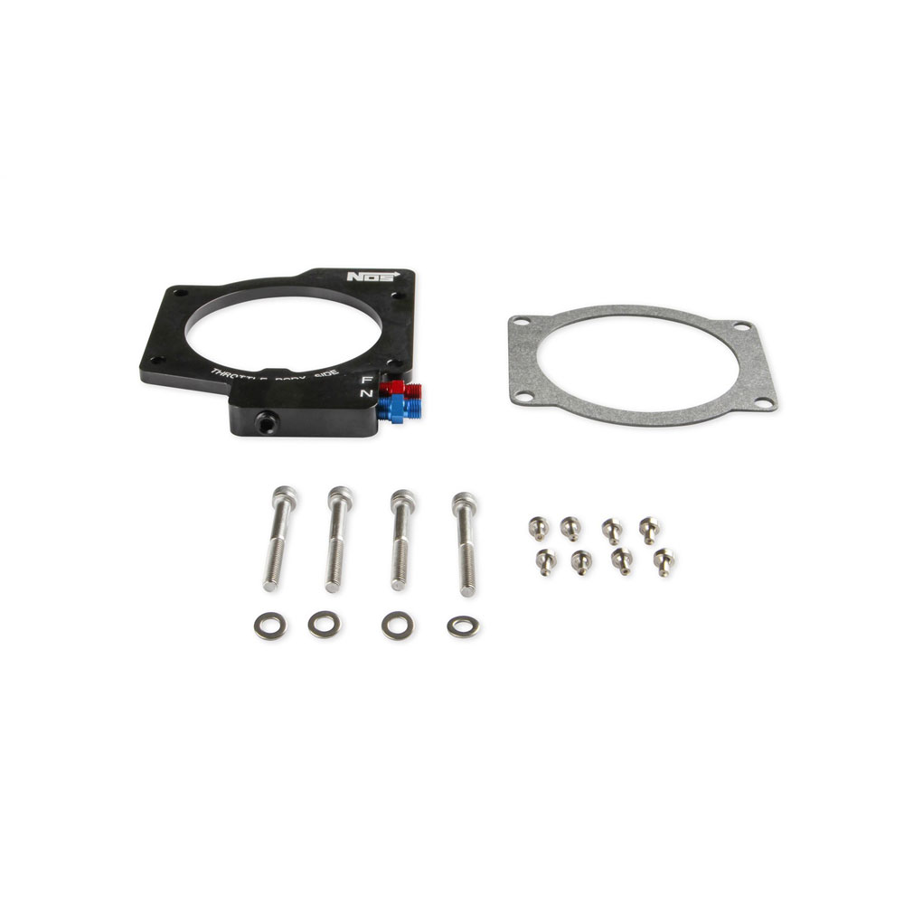 Nitrous Oxide System (NOS) Nitrous Oxide Plate 13436NOS; 150 HP EFI Plate and Nozzle 90.000 mm 4 Bolt LS Throttle Body for GM LS 