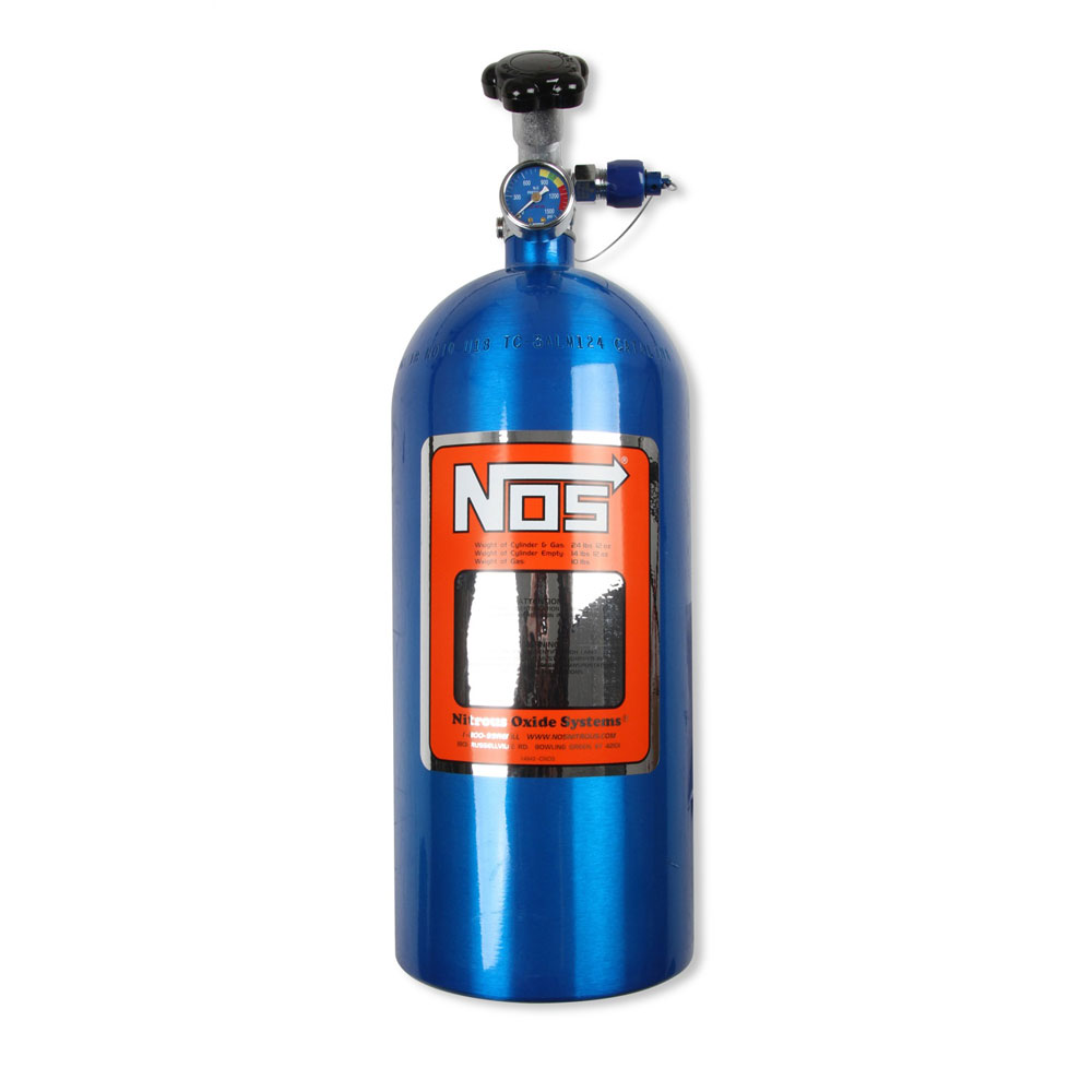 Nitrous Oxide System (NOS) Nitrous Oxide Bottle 14745-TPINOS; Blue 10 lbs. 