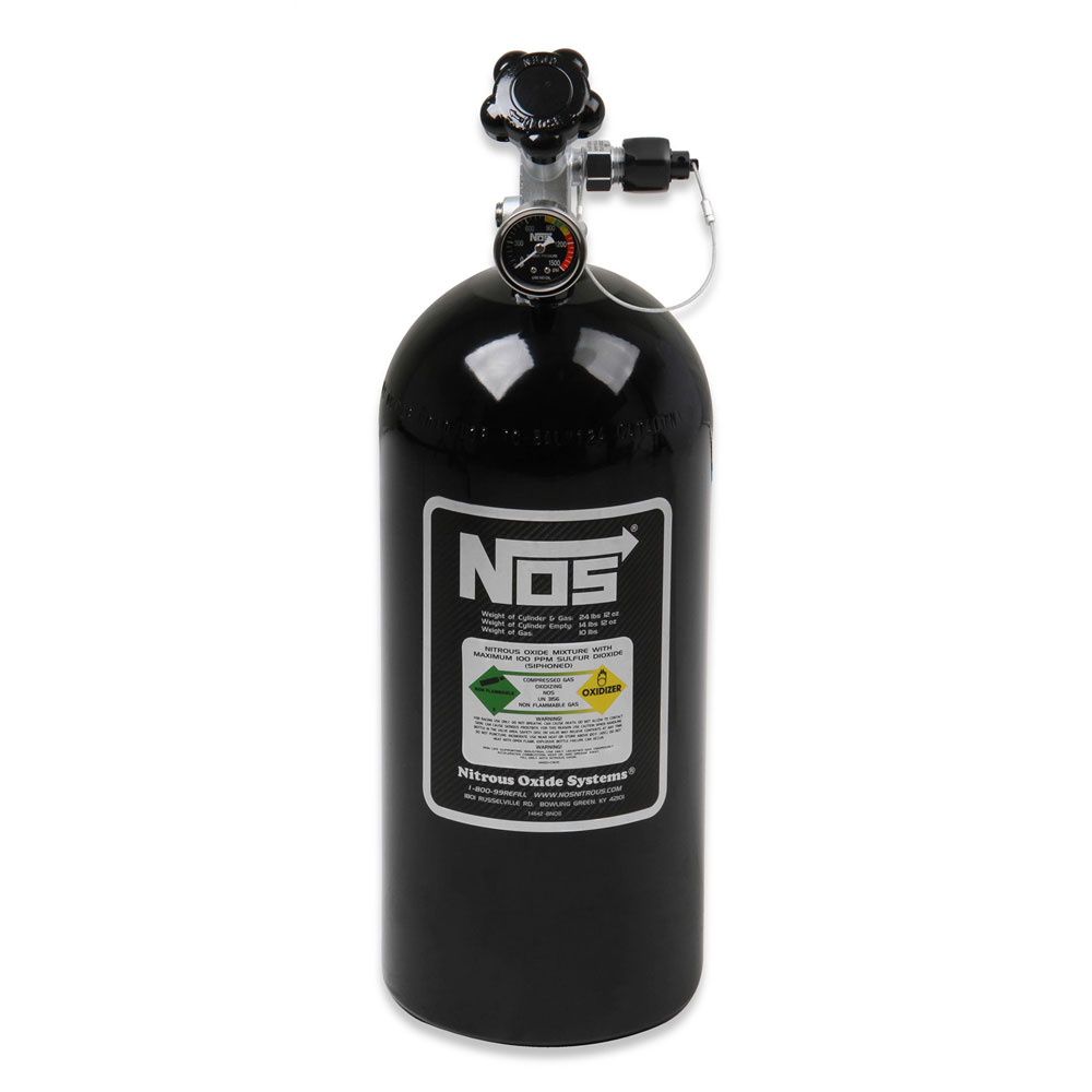 NOS Nitrous Oxide Bottle 14745B-TPINOS; Black 10 lbs. 