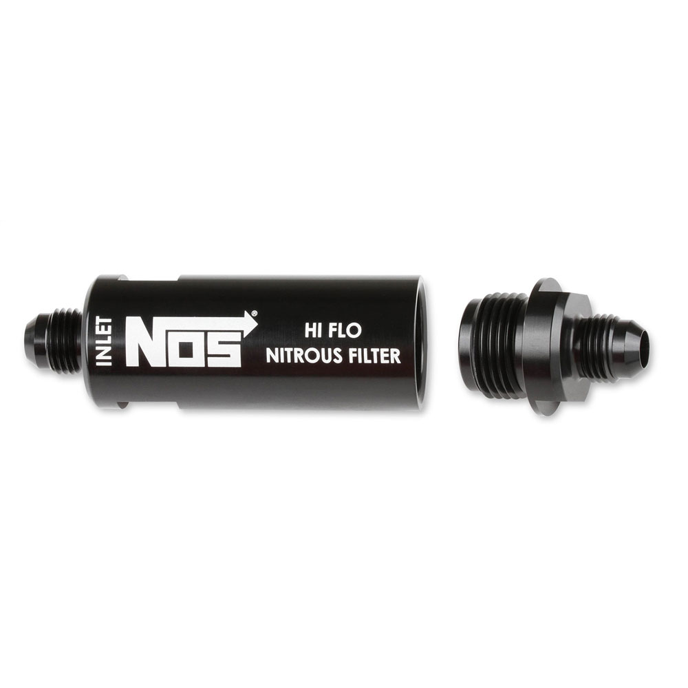 Nitrous Oxide System (NOS) Nitrous Oxide Filter 15556NOS; 140 micron Black Aluminum Stainless Steel Mesh 