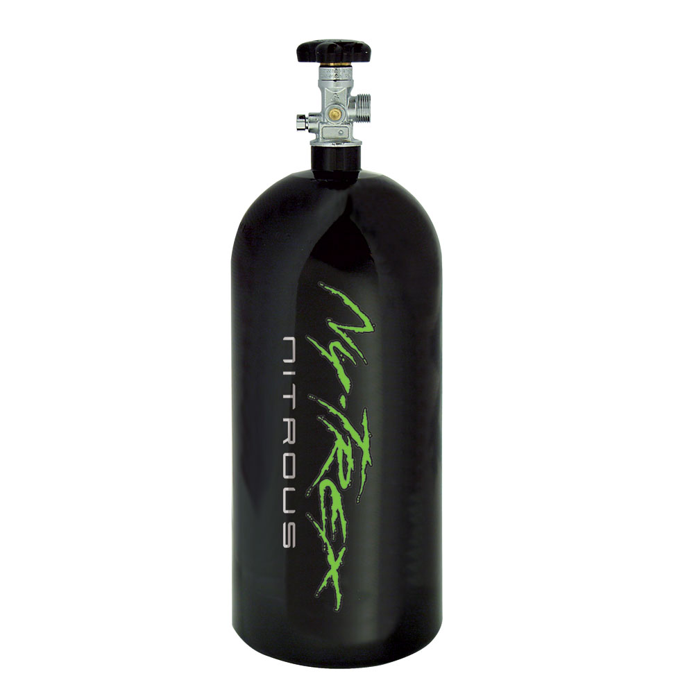 NyTrex Nitrous Oxide Bottle 120051; Hi Flo Gloss Black 10 lbs. 