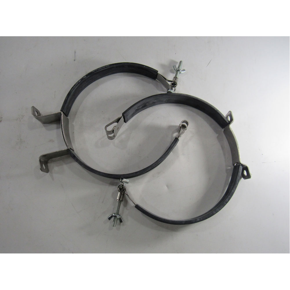 NyTrex Nitrous Oxide Bottle Bracket 130031; Clamp Black, Natural Stainless Steel, Rubber 10.00 or 15.00 lbs. 
