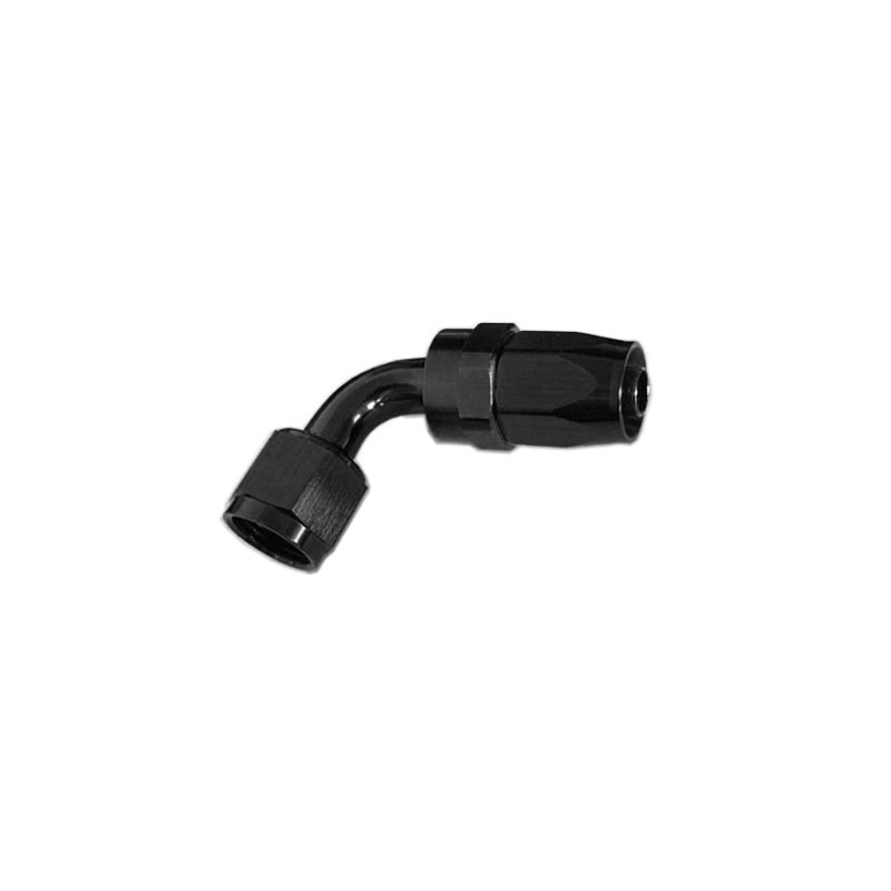 NyTrex Fuel Hose Fitting 170141; Swivel Hose End Black Anodized -08AN 60 deg. -08AN Female 