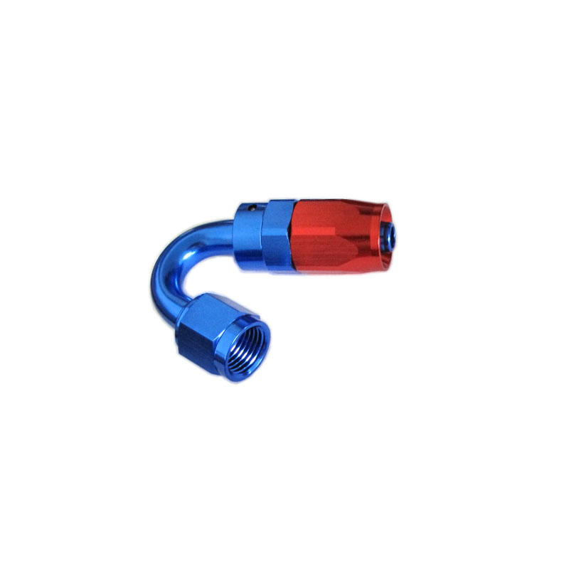 Photo for NyTrex Fuel Hose Fitting 170180; Swivel Hose End Blue/Red Anodized -12AN 150 deg. -12AN Female