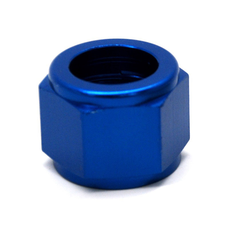 Photo for NyTrex Tube Fitting 170278; Tube Nut Blue Anodized 3/4 in. Tube Straight -12AN Female
