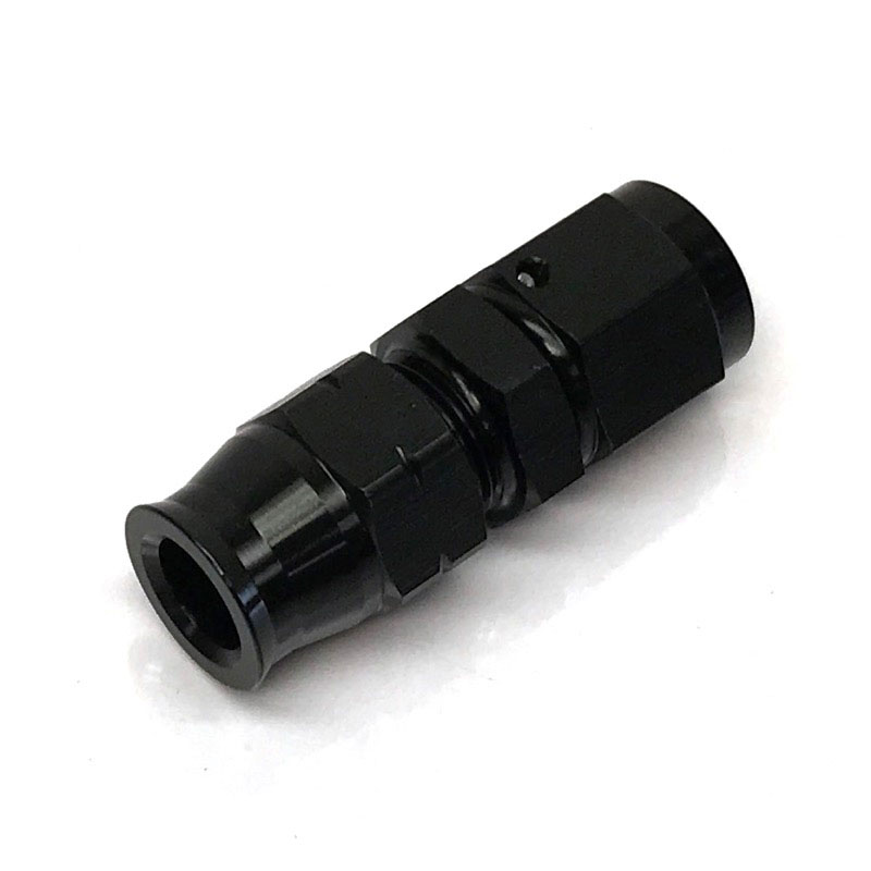 NyTrex Tube Fitting 170281; AN to Hard Line Adapter Black Anodized -06AN Female Straight 3/8 in. Tube 