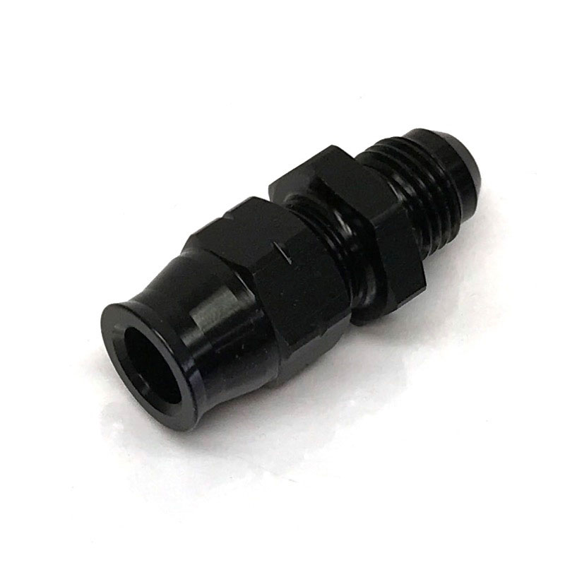 NyTrex Tube Fitting 170283; AN to Hard Line Adapter Black Anodized -06AN Male Straight 3/8 in. Tube 