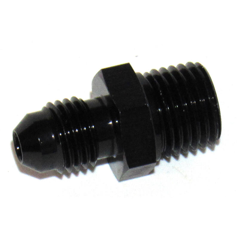 NyTrex AN Fitting 170293; AN to NPT Adapter Black -04AN Male Straight 1/4 in. NPT Male 