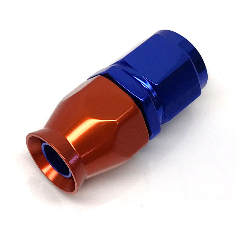 Photo for NyTrex Fuel Hose Fitting 170326; PTFE Hose End Hose End Blue/Red Anodized -10AN Straight -10AN Female