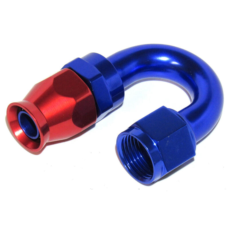 Photo for NyTrex Hose End 170376; PTFE Hose End Hose End Blue/Red Anodized -10AN 180 deg. -10AN Female