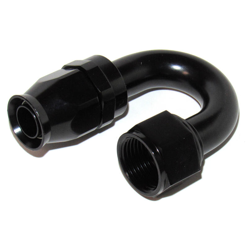 Photo for NyTrex Hose End 170379; PTFE Hose End Hose End Black Anodized -12AN 180 deg. -12AN Female