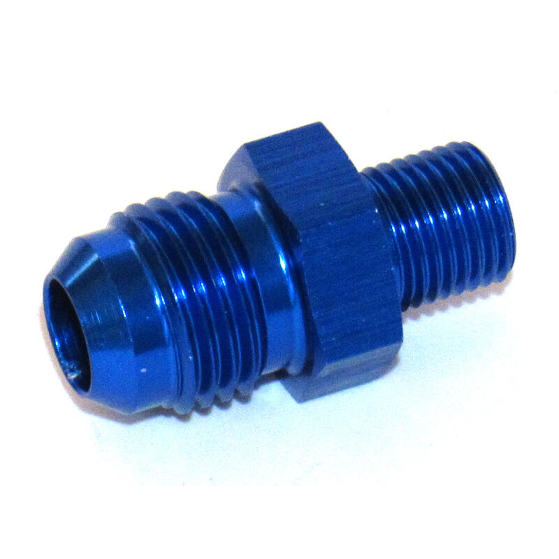 NyTrex AN Fitting 170400; AN to Metric AN to Metric Adapter Blue -06AN Male Straight 10.000 mm x 1.0 Male 
