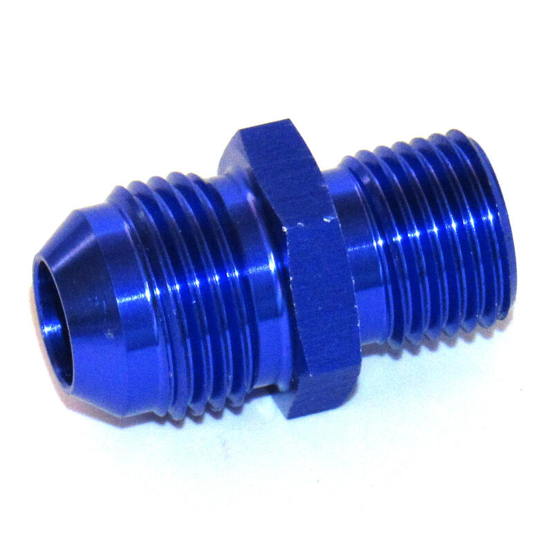NyTrex AN Fitting 170418; AN to Metric Adapter AN to Metric Adapter Blue -08AN Male Straight 16mm x 1.50 Male 