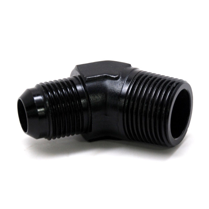 Photo for NyTrex AN Fitting 173047; AN to NPT Adapter Black -10AN Male 45 deg. 3/4 in. NPT Male 